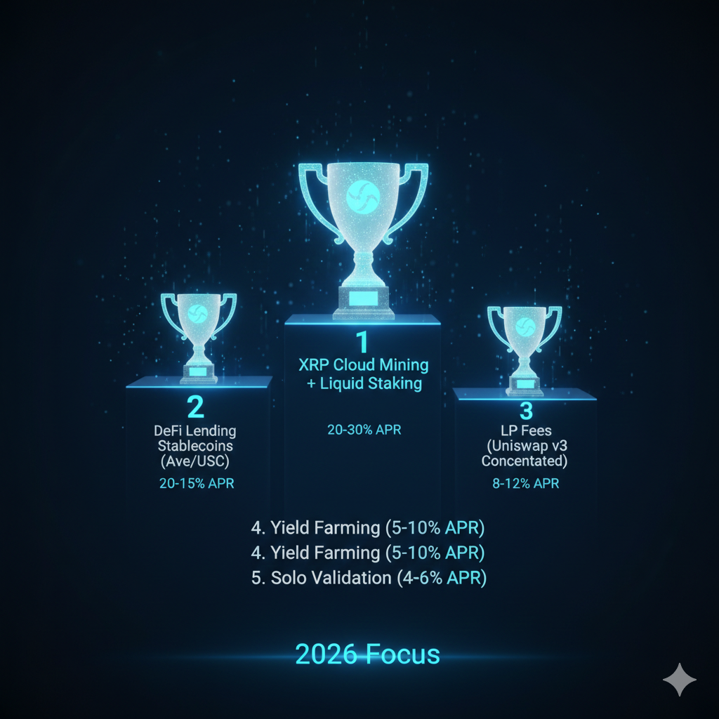 Best passive income crypto strategies for 2026 ranked by returns