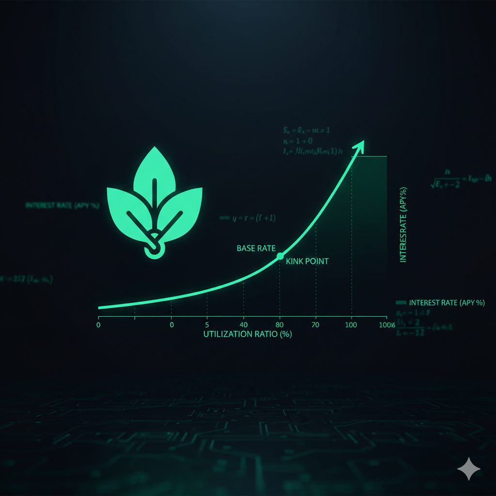 Compound Finance protocol with algorithmic interest rate curve