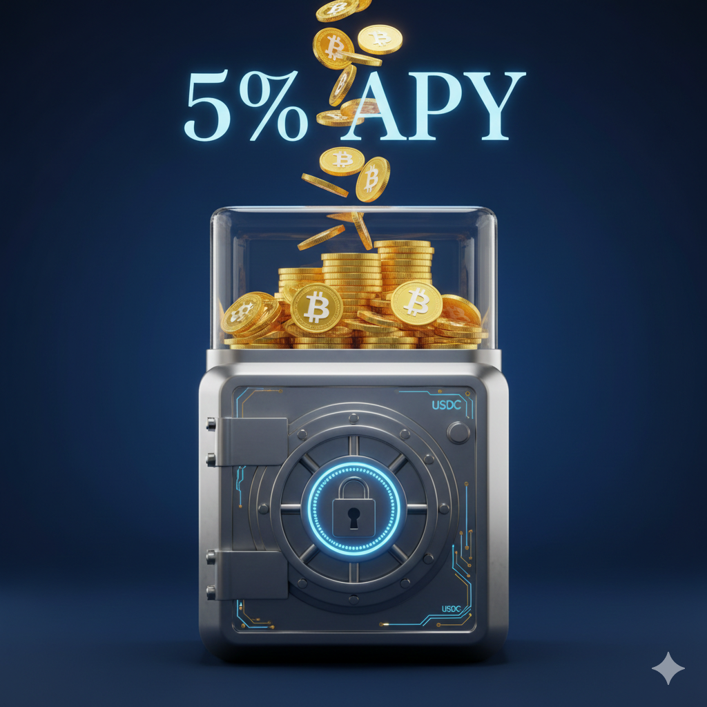 Crypto lending yield with coins growing through interest