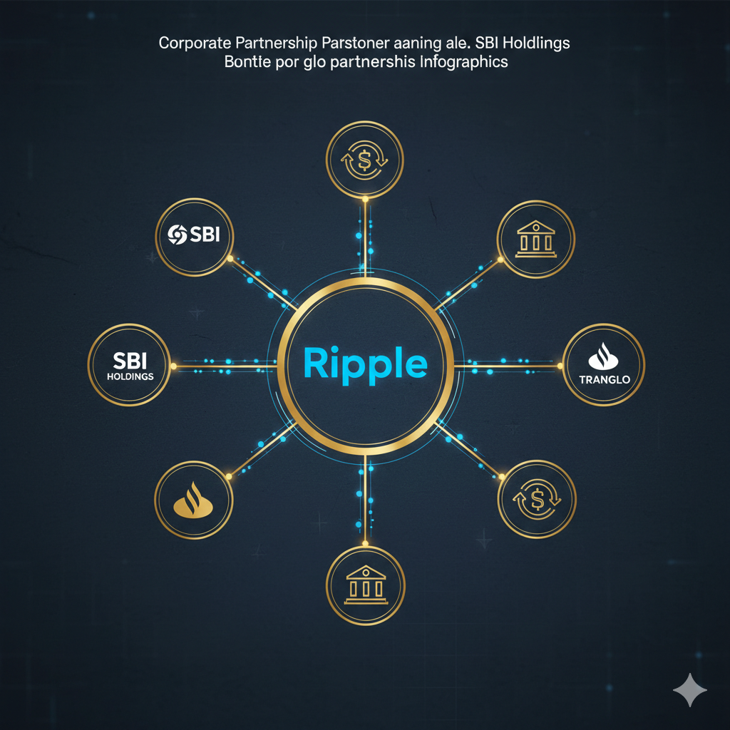 Ripple logo with major bank and fintech partner logos