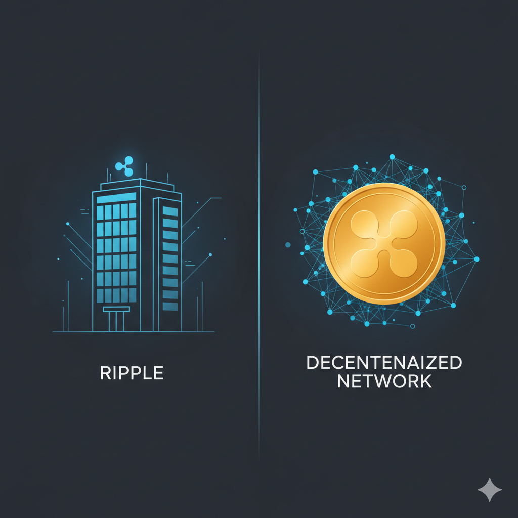 Ripple company logo versus XRP coin logo side by side
