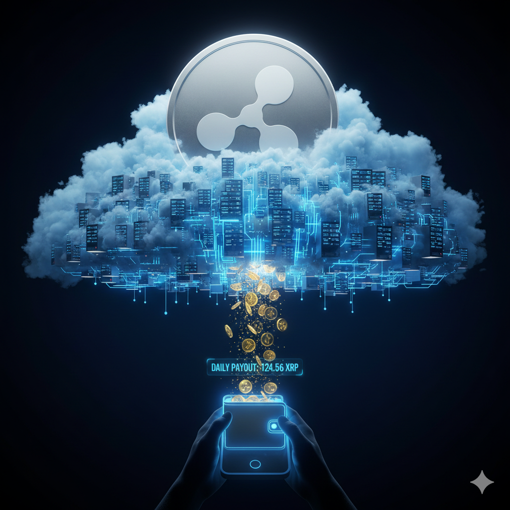 XRP cloud mining with daily payouts flowing to user wallet