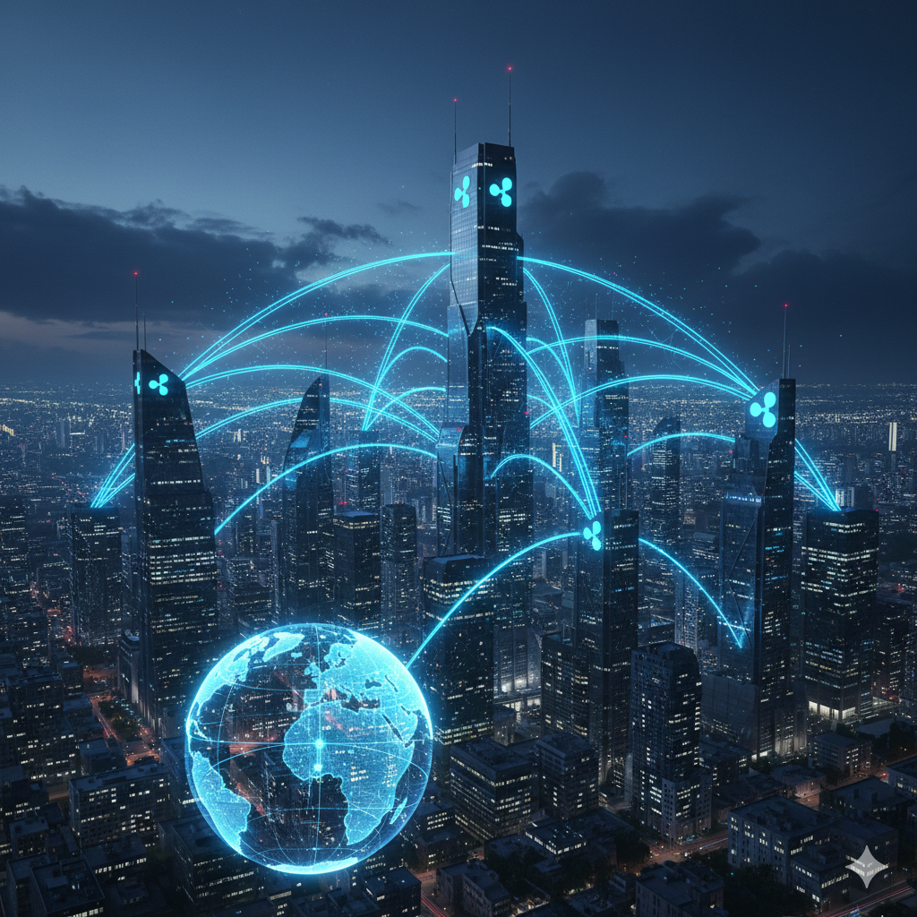 Major bank buildings with XRP digital payment connections