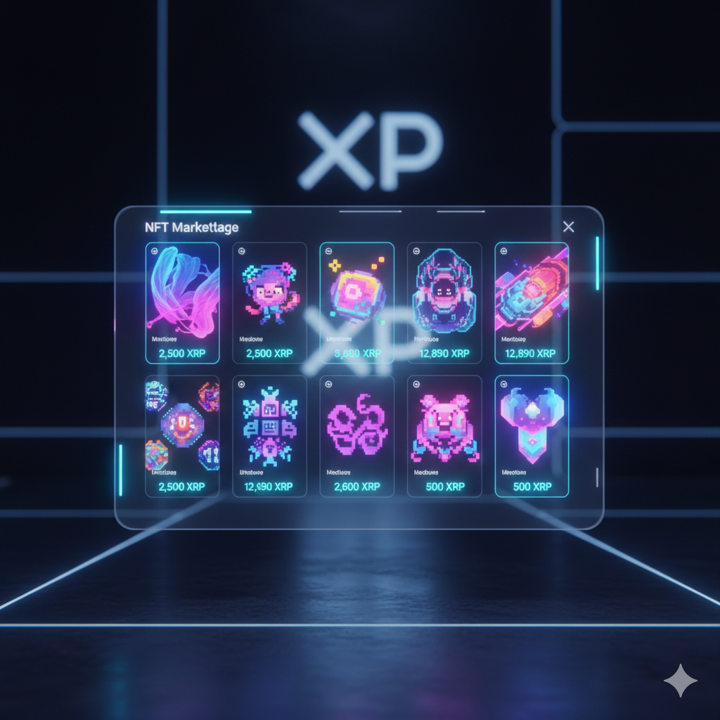 XRPL NFT digital art marketplace interface